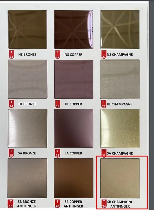 Material and finish samples