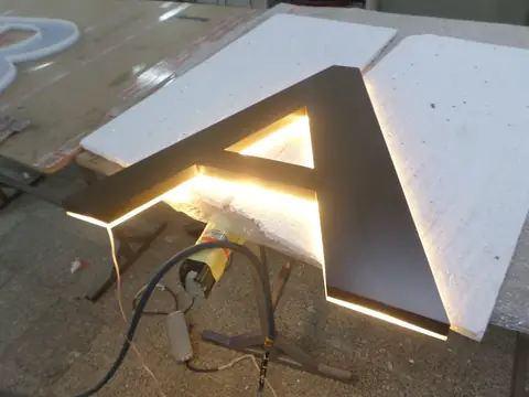 Halo-lit (back-lit) channel letters