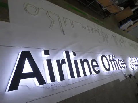 Halo-lit (back-lit) channel letters