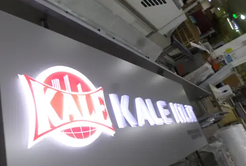 Illuminated channel letters in production