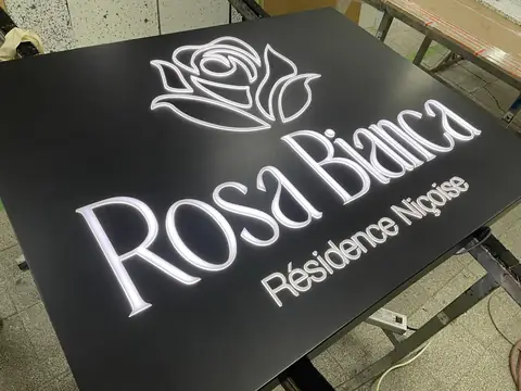 Illuminated channel letters in production