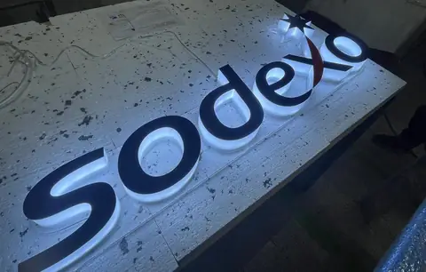 Illuminated channel letters in production
