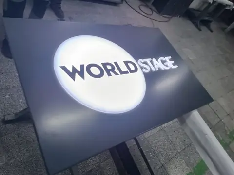 Illuminated channel letters in production