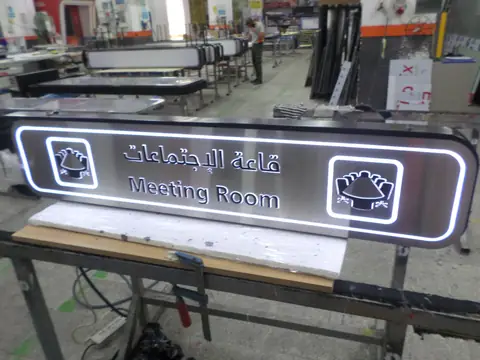 Illuminated wayfinding sign